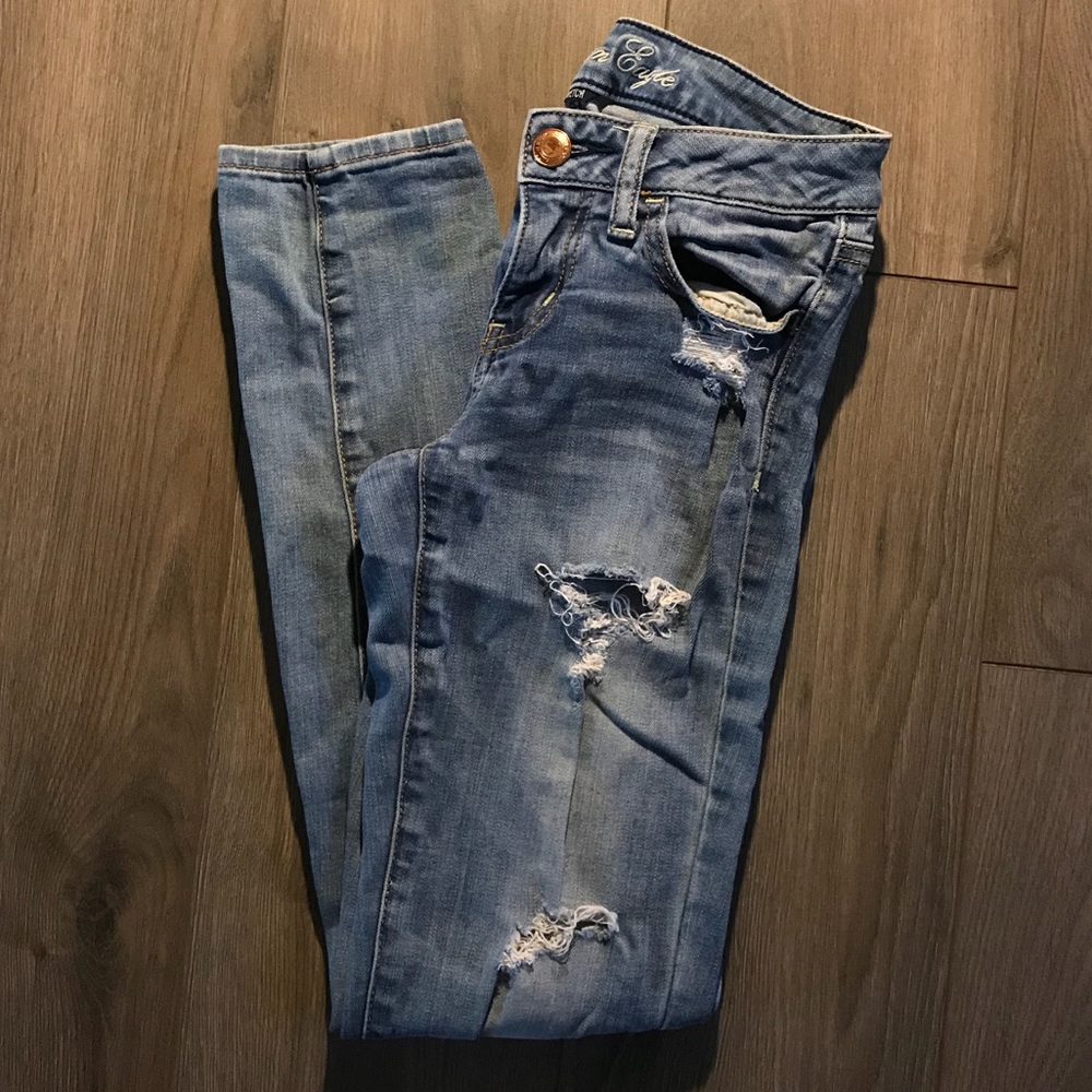 American Eagle Distressed Denim Jeggings